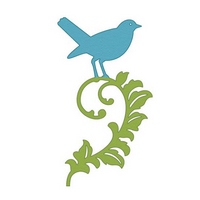 Crafts Too Cutting and Embossing Stencils - Bird on a Branch
