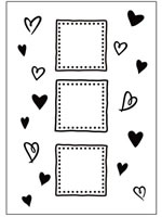 SPECIAL OFFER 50% OFF Crafts Too Embossing Folder (approx 10.5cm x 15cm) - Hearts / Frames