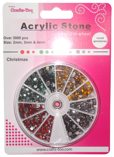 Crafts Too Acrylic Stones Wheel - Christmas Set