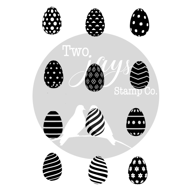 Two Jays Finger Stamps - Easter Eggs (12pcs)