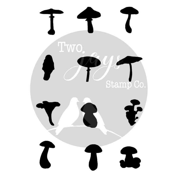 Two Jays Finger Stamps - Toadstools (12pcs)