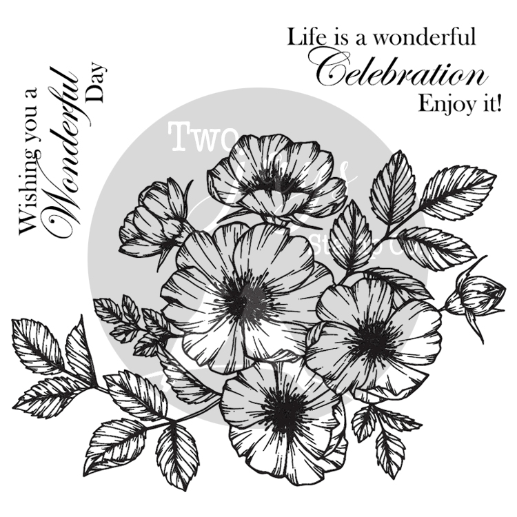 Two Jays Stamps - Wild Rose (2pcs)