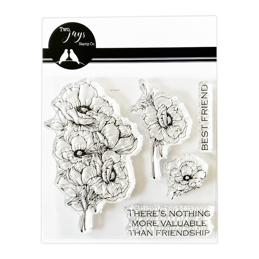 Two Jays Stamps - Anemones (5pcs)