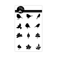 Two Jays Finger Stamps - Birds & Leaves