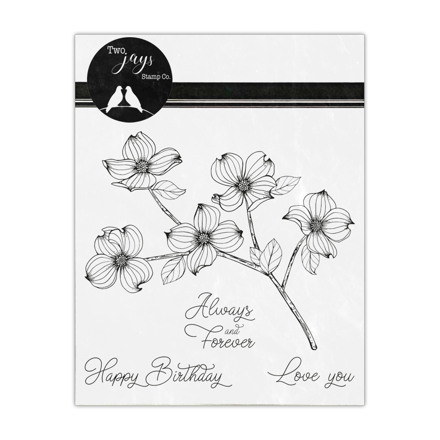 OUT OF STOCK Two Jays Stamps - Dogwood