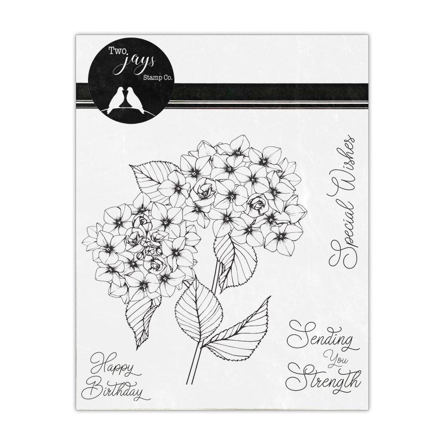 OUT OF STOCK Two Jays Stamps - Hydrangea