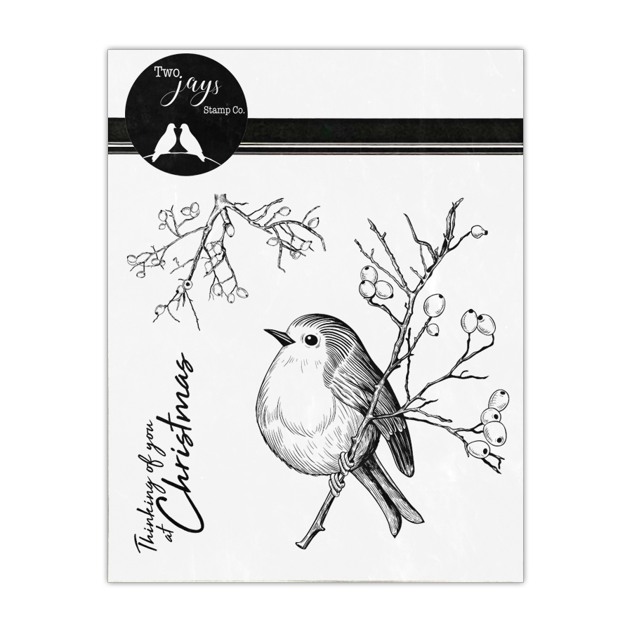 Sold Out  Two Jays Stamps - Christmas Robin