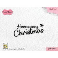 NEW Nellie Snellen Text Clear Stamp - Cosy Christmas