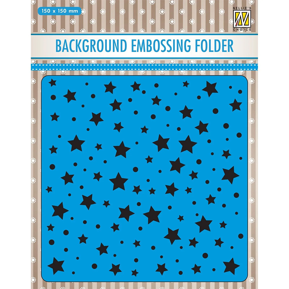 NEW Nellie Snellen 3D Embossing Folder - Background Stars and Dots