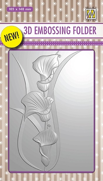 Nellie Snellen 3D Embossing Folder - Arums 