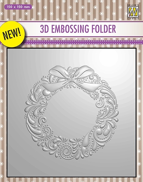 Nellie Snellen 3D Embossing Folder - Wreath