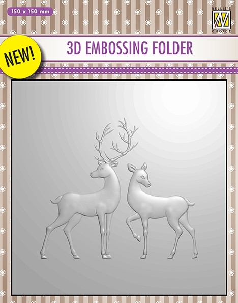 Nellie Snellen 3D Embossing Folder - Reindeer