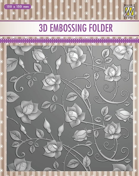 Nellie Snellen 3D Embossing Folder - Roses 