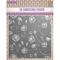 Nellie Snellen 3D Embossing Folder - Roses 