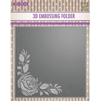 Nellie Snellen 3D Embossing Folder - Rose Corner 