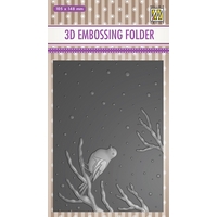 Nellie Snellen 3D Embossing Folder - Bird on Branch