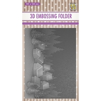 Nellie Snellen 3D Embossing Folder - Snowy Village