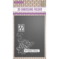 Nellie Snellen 3D Embossing Folder - Rose Corner 2