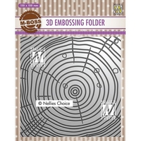 Nellie Snellen 3D Embossing Folder Wood - Growth Rings