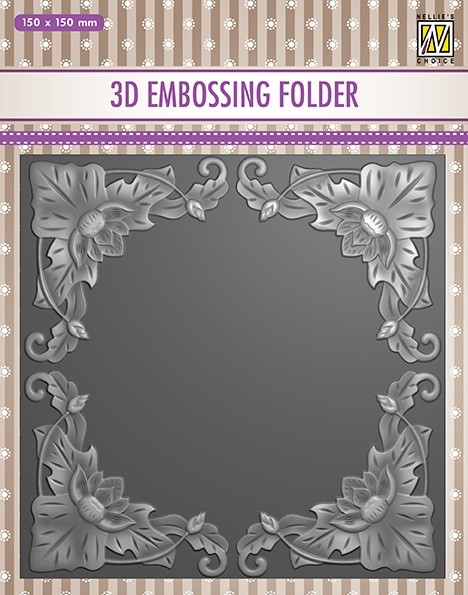 Nellie Snellen 3D Embossing Folder - Exotic Flower Frame