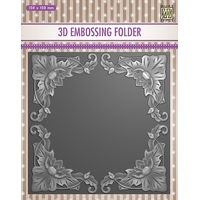 Nellie Snellen 3D Embossing Folder - Exotic Flower Frame