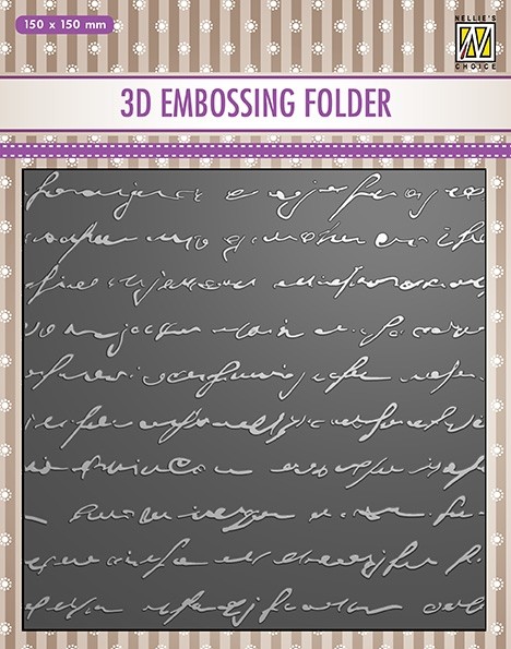 Nellie Snellen 3D Embossing Folder - Writing