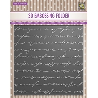 Nellie Snellen 3D Embossing Folder - Writing