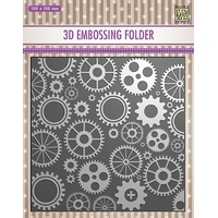 Nellie Snellen 3D Embossing Folder - Cogwheels