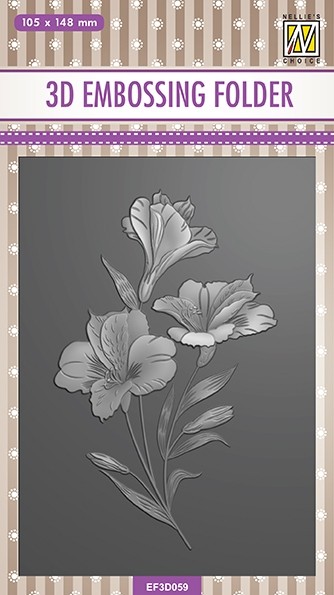 Nellie Snellen 3D Embossing Folder - Rectangle Orchid