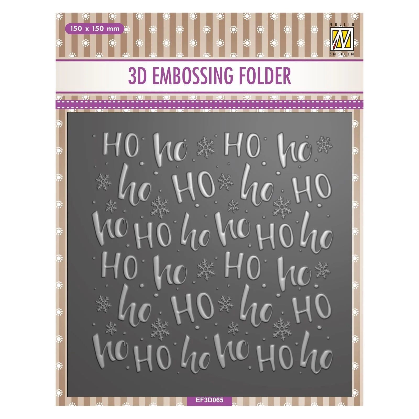 Nellie Snellen Background 3D Embossing Folder - Ho Ho