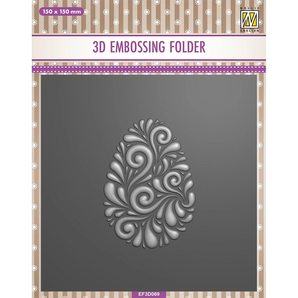 Nellie Snellen 3D Embossing Folder - Doodle Egg