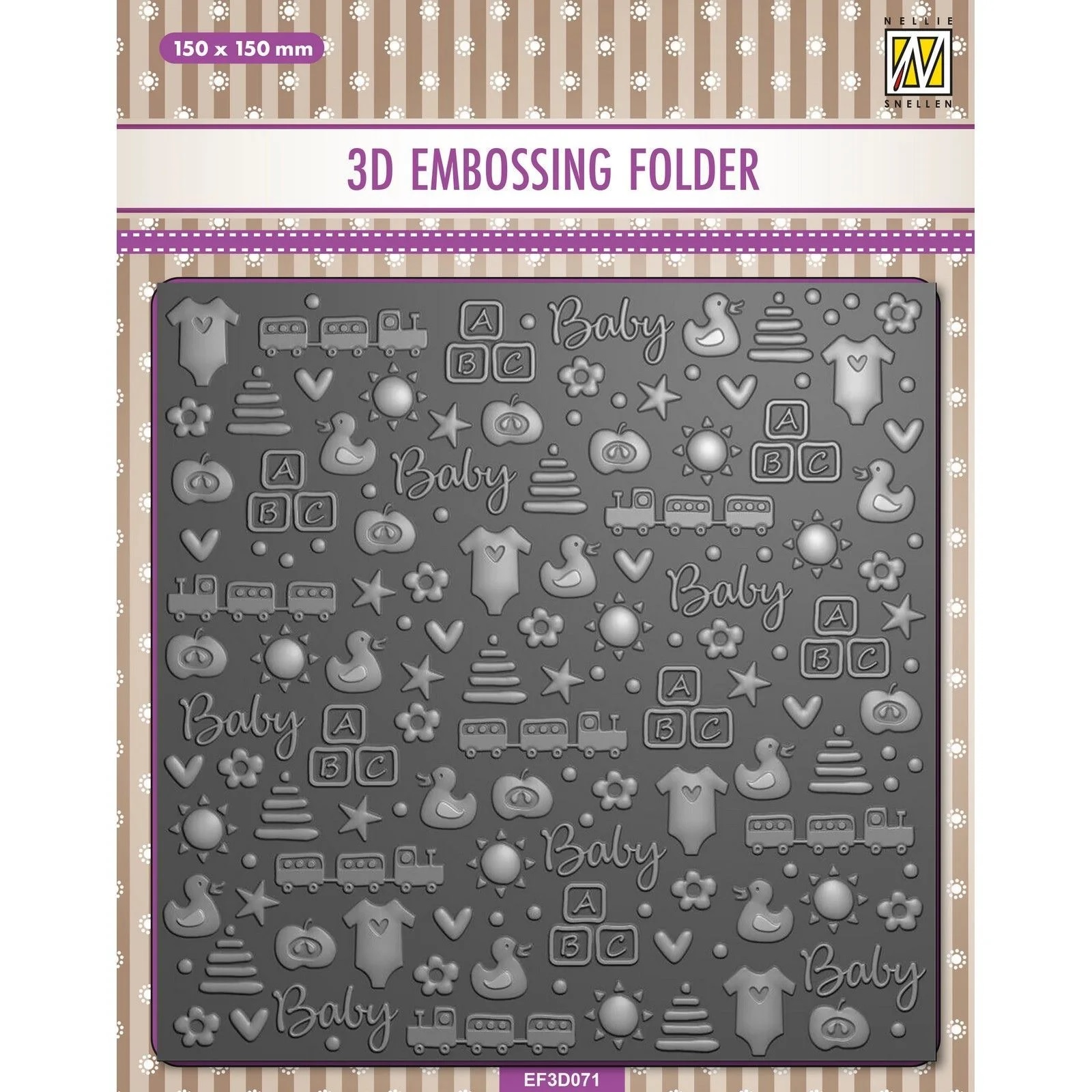 Nellie Snellen Background 3D Embossing Folder -  Babythings