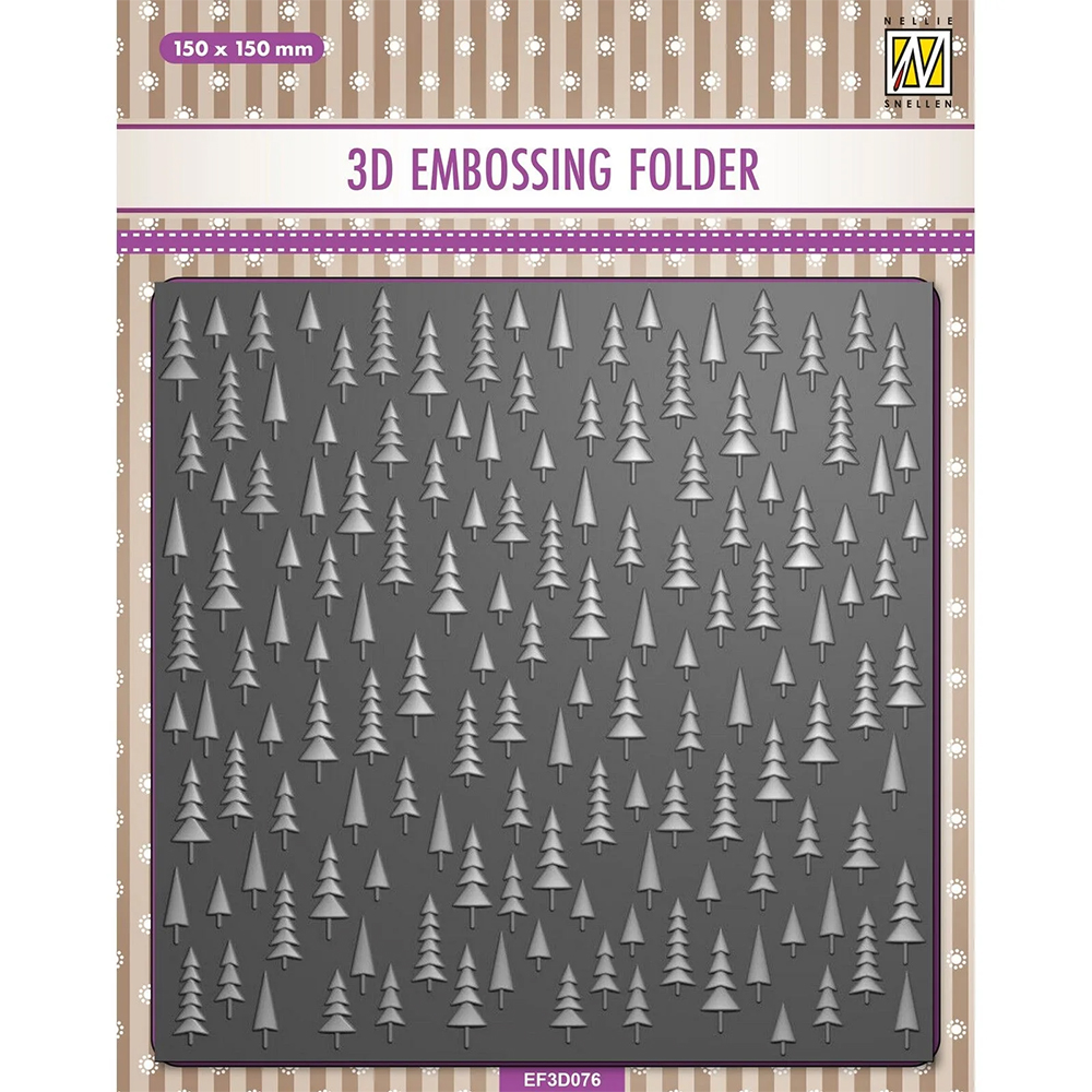 Nellie Snellen 3D Embossing Folder - Christmas Trees