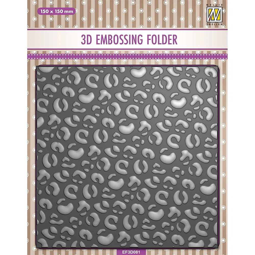 Nellie Snellen 3D Embossing Folder - Leopard