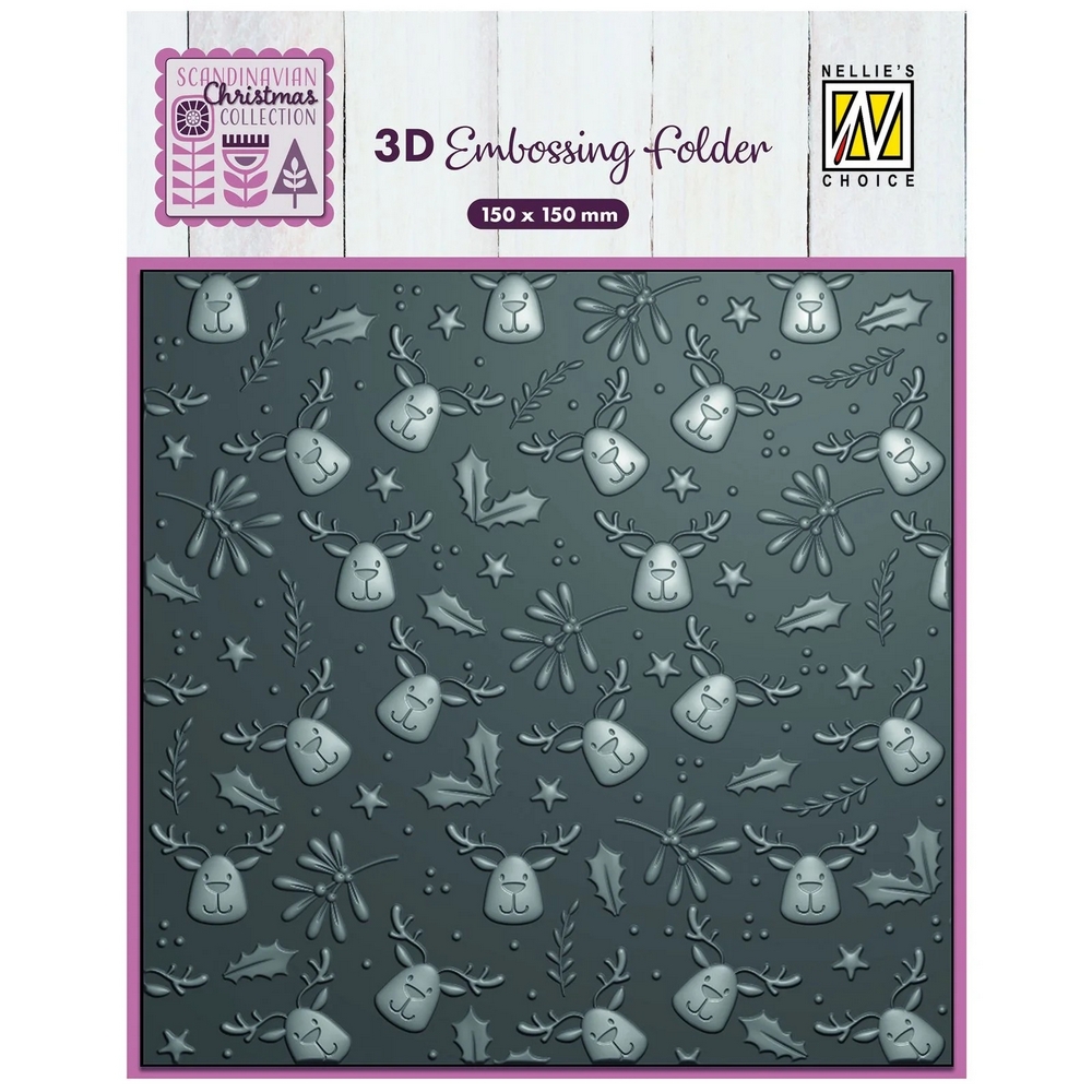 NEW Nellie Snellen 3D Embossing Folder - Moose