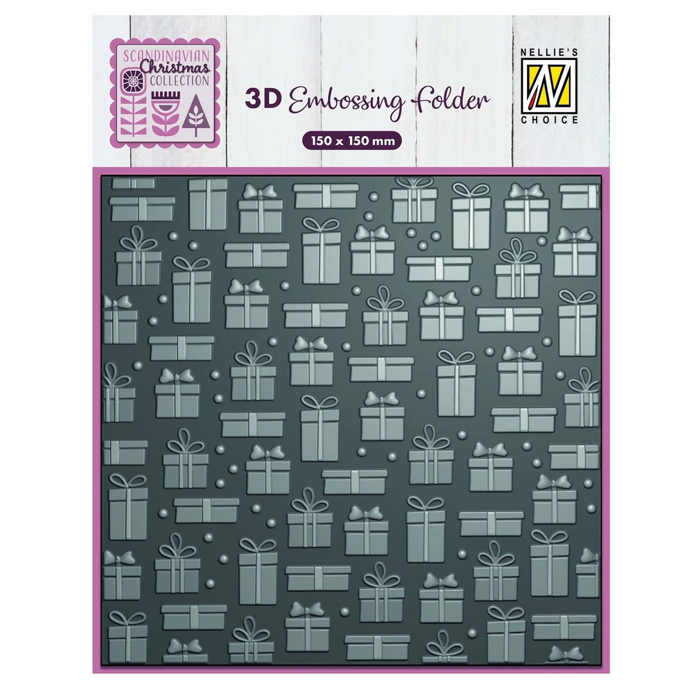 NEW Nellie Snellen 3D Embossing Folder - Presents