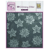 NEW Nellie Snellen 3D Embossing Folder - Poinsettia