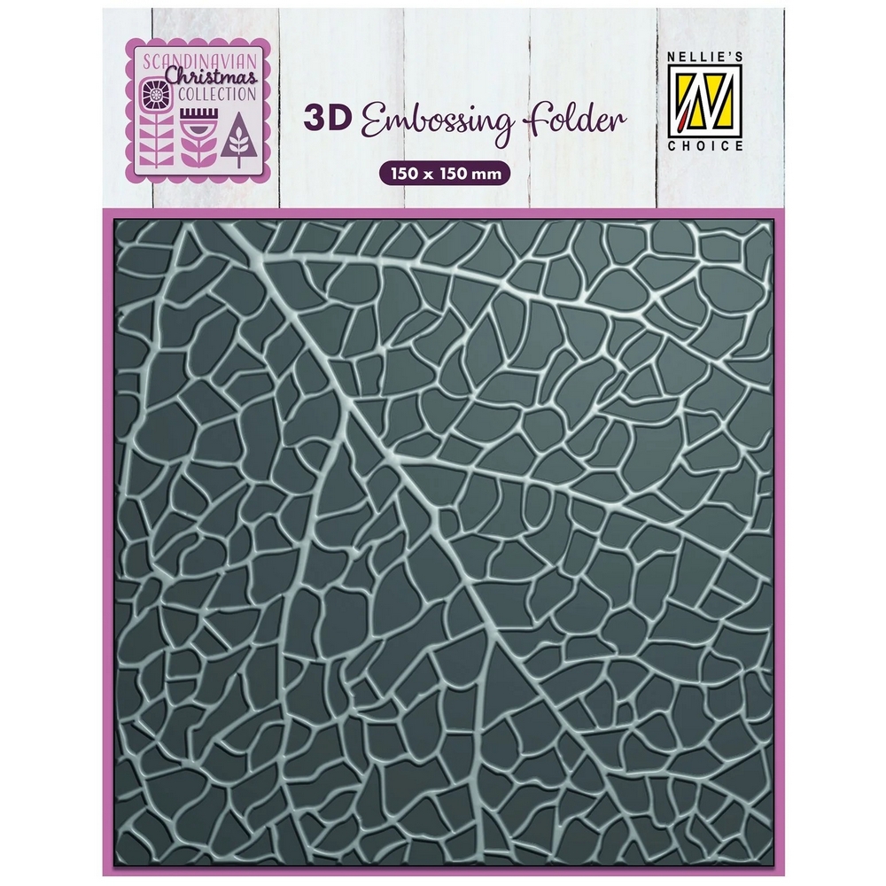 Nellie Snellen 3D Embossing Folder - Leaf Grain