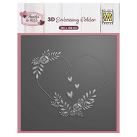 NEW Nellie Snellen 3D Embossing Folder - Flower Heart