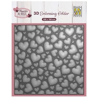 NEW Nellie Snellen 3D Embossing Folder - Pop Up Hearts