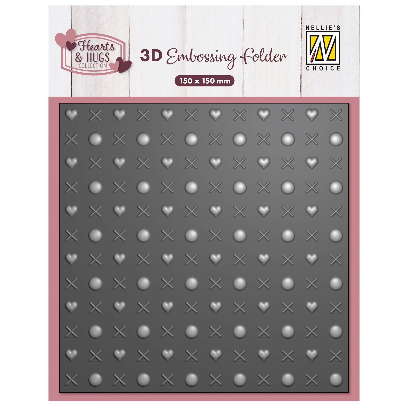 NEW Nellie Snellen 3D Embossing Folder - Hugs & Kisses