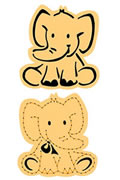 Eline's Cuddly Animals Stencil - Elephant