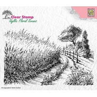 Nellie Snellen Clear Stamp Idyllic Floral Scenes - Cornfield & Country Road