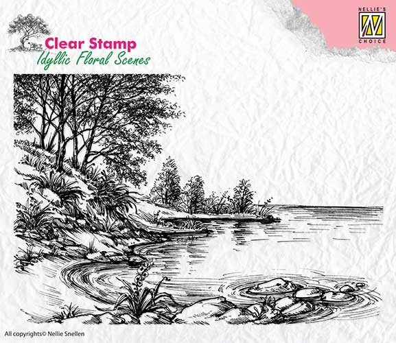 Nellie Snellen Clear Stamp Idyllic Floral Scenes - Waters Edge