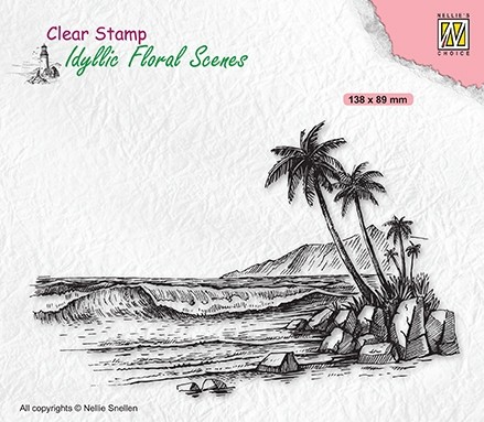 Nellie Snellen Clear Stamp Idyllic Floral Scenes - Tropical Coast