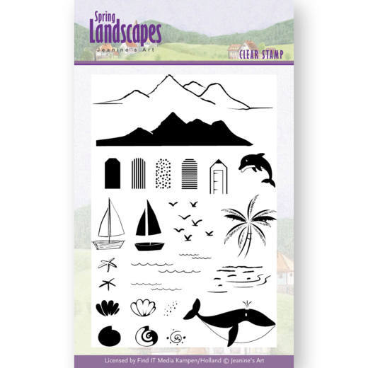 Jeanine's Art Spring Landscapes Clear Stamps - Sea