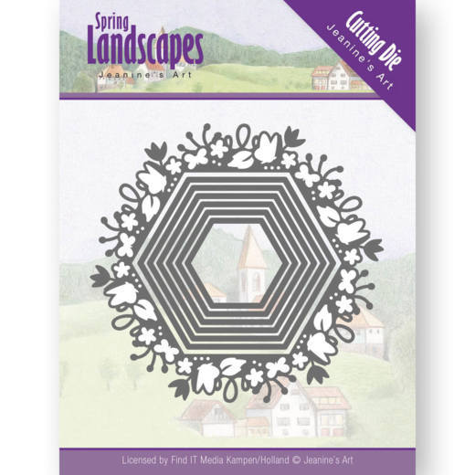 Jeanine's Art Spring Landscapes Cutting Dies - Spring Hexagon