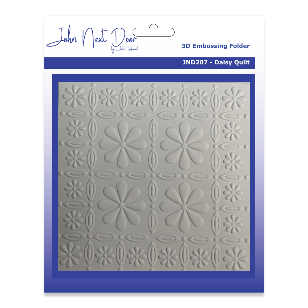 John Next Door 3D Embossing Folder - Daisy Quilt