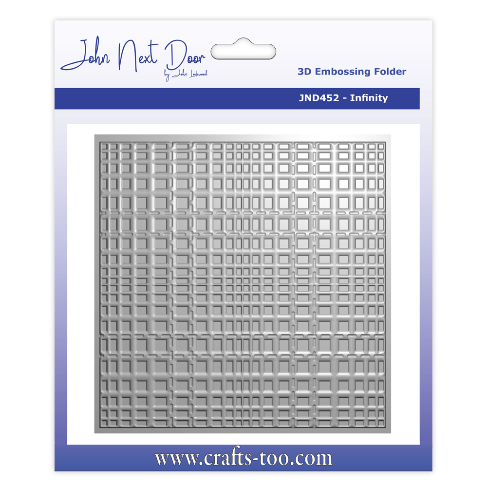 NEW John Next Door 3D Embossing Folder - Infinity