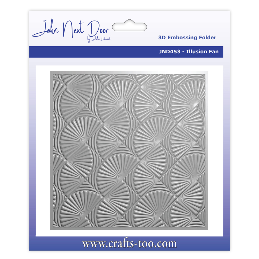 NEW John Next Door 3D Embossing Folder - Illusion Fan